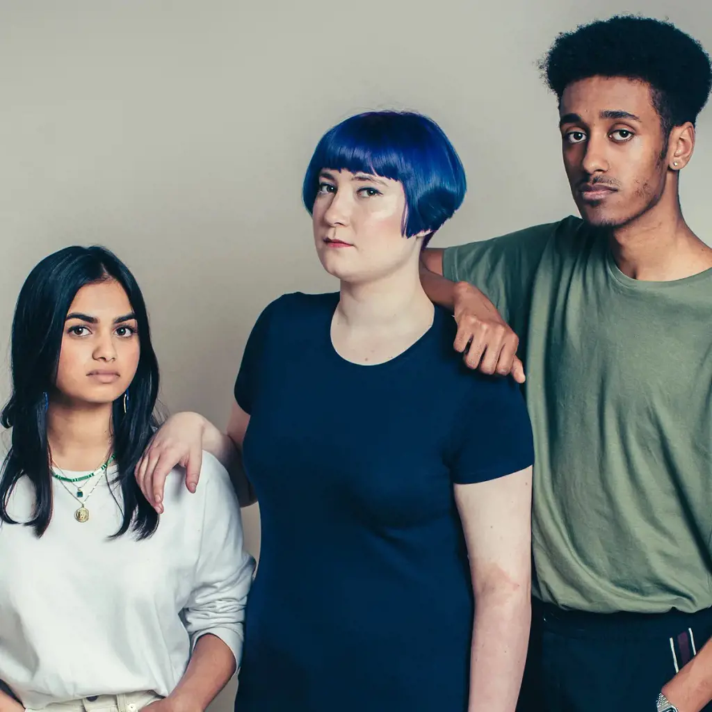 Famous Gen Z activists (L-R) Amika George, Ellen Jones and Shiden Tekle