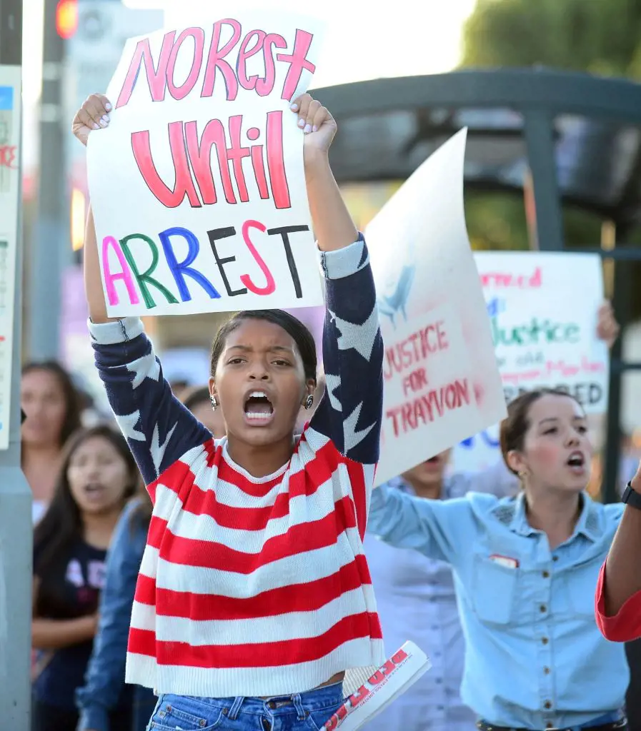 Gen Zers protesting the police brutality faced by members of minority communities